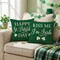 St Patricks Day Decorations,St Patricks Day Pillow Covers 18x18 Set of 4 Scottish Tartan Plaid St Patricks Day Hat Farmhouse Classic Decorative Square Cushion Cases for Sofa Couch